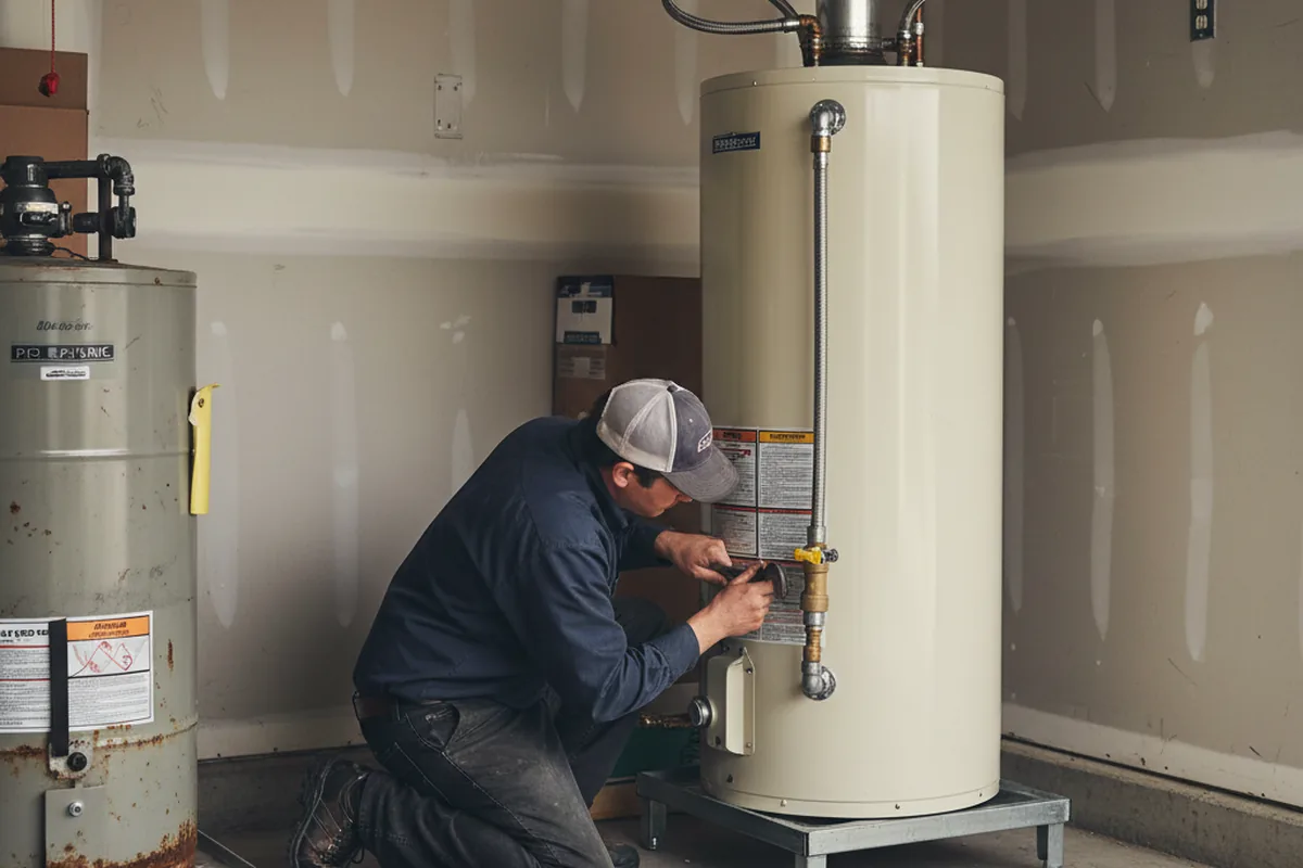 Water heater and shutoff valve replacement in Highspire